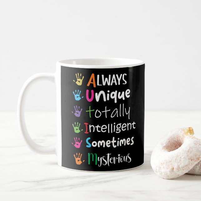 Taza De Café Conciencia sobre el autismo (Con donut)