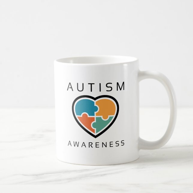 Taza De Café Conciencia sobre el autismo (Derecha)