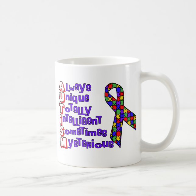 Taza De Café Conciencia sobre el autismo (Derecha)