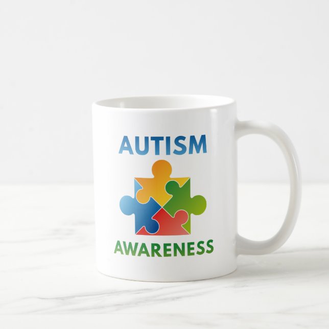 Taza De Café Conciencia sobre el autismo (Derecha)