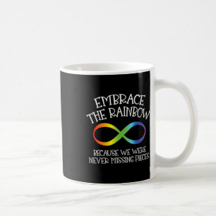 Taza De Café Conciencia sobre el autismo abraza el arco iris co
