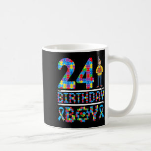 Taza De Café Conciencia sobre el Autismo Cumpleaños 24 Niño Pie