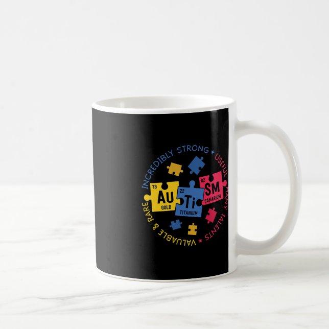 Taza De Café Conciencia sobre el autismo Maestra de ciencia del (Derecha)