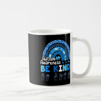 Taza De Café Conciencia sobre el Autismo Sé Amable Señal de Len