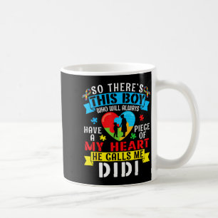 Taza De Café Conciencia sobre el Autismo Una Parte Mi Corazón N
