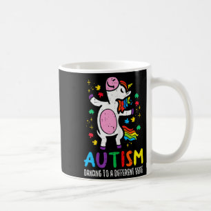 Taza De Café Conciencia sobre el Autismo Unicornio Bailando al