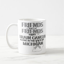 Taza De Café Conciencia sobre el cáncer cerebral en Michigan
