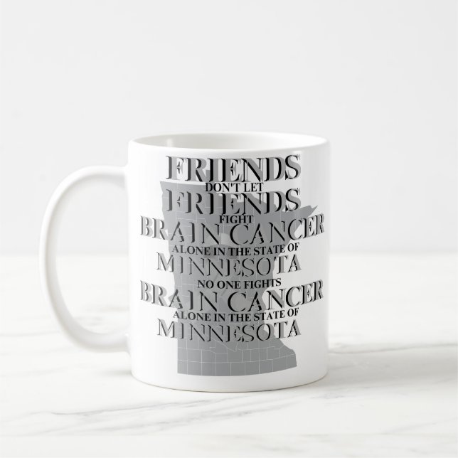 Taza De Café Conciencia sobre el cáncer cerebral en Minnesota  (Izquierda)
