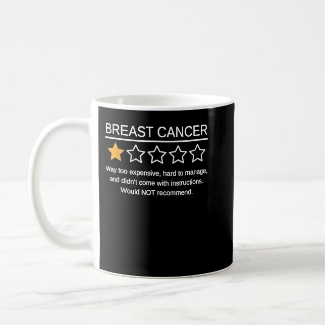 Taza De Café Conciencia sobre el cáncer de mama divertida 1 est (Izquierda)