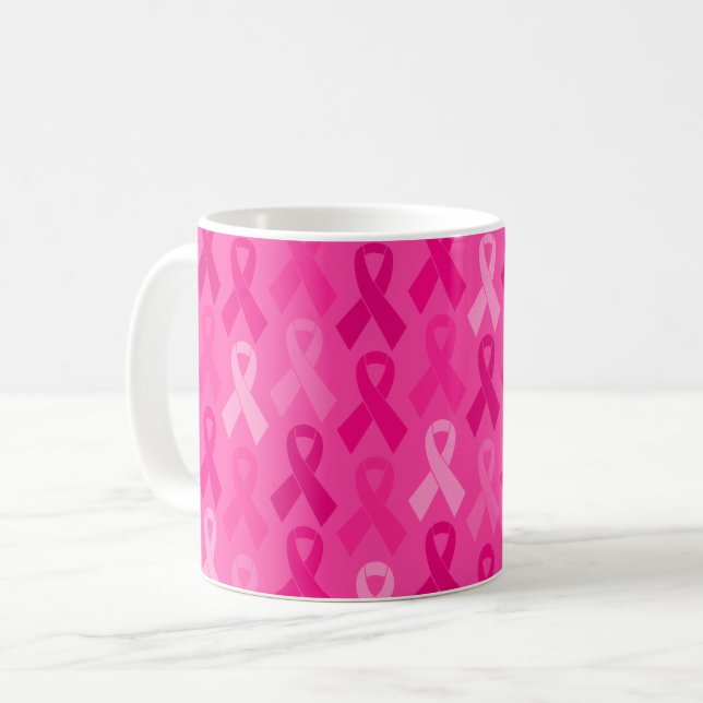 Taza De Café Conciencia sobre el cáncer de mama Patrón de cinta (Anverso izquierdo)