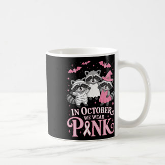 Taza De Café Conciencia sobre el cáncer de mama Raccoon Hallowe