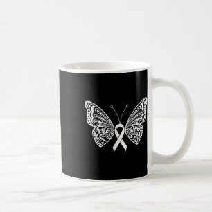 Taza De Café Conciencia sobre el cáncer de pulmón Alas de marip