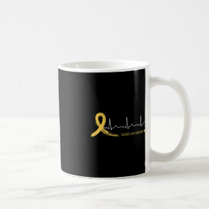 Taza De Café Conciencia sobre el cáncer infantil Cinta dorada