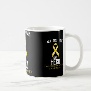 Taza De Café Conciencia sobre el cáncer infantil Mi hermano es