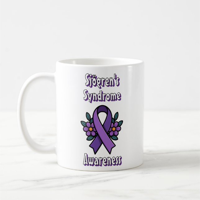 Taza De Café Conciencia sobre el síndrome de Sjögren | Cinta de (Izquierda)