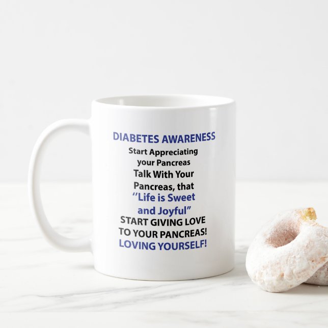 Taza De Café Conciencia sobre la diabetes (Con donut)