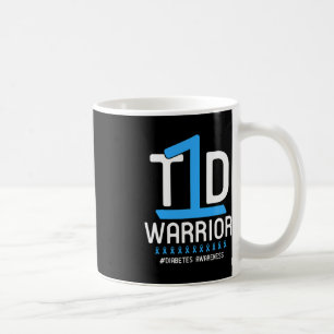 Taza De Café Conciencia sobre la diabetes Cinta azul guerrera T
