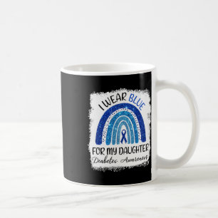 Taza De Café Conciencia sobre la diabetes que llevo azul para m