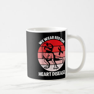 Taza De Café Conciencia sobre la enfermedad cardíaca T-rex Go R