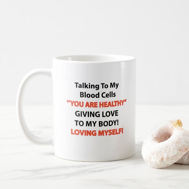Taza De Café Conciencia sobre la leucemia (Con donut)