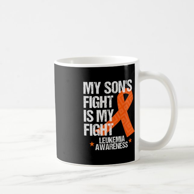 Taza De Café Conciencia sobre la leucemia hijo lucha contra reg (Derecha)