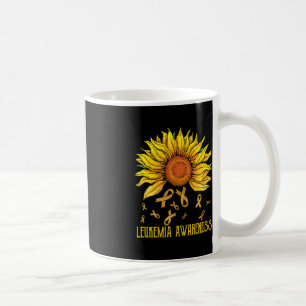 Taza De Café Conciencia sobre la leucemia Tees de girasol
