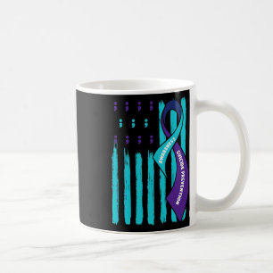 Taza De Café Conciencia sobre la prevención del suicidio morado