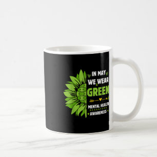 Taza De Café Conciencia sobre la salud mental Cinta verde giras