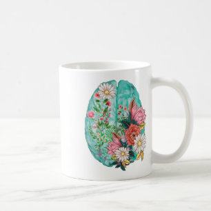 Taza De Café Conciencia sobre la salud mental del cerebro human