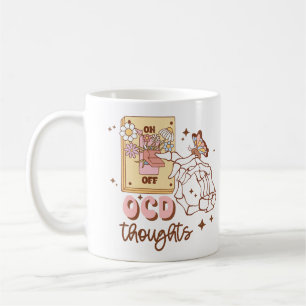 Taza De Café Conciencia sobre salud mental retro “Apagando el T