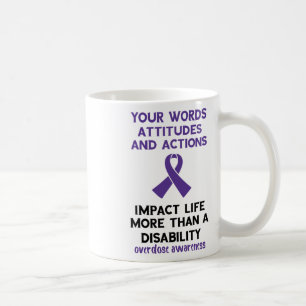 Taza De Café Conciencia sobre Sobredosis Tus Palabras Actitud A