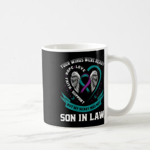 Taza De Café Conciencia suicida en memoria de mi hijo en la ley