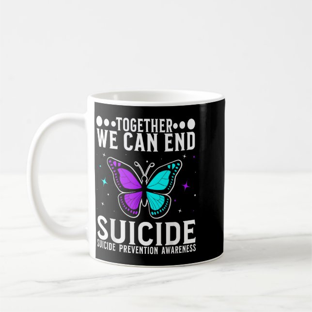 Taza De Café Concienciación Apoyo Prevención Concienciación Muj (Izquierda)