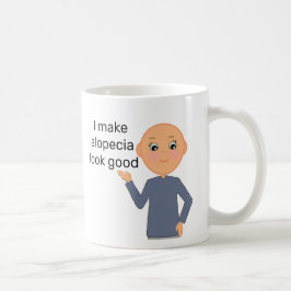 Taza De Café Concienciación, calvo, sin pelo no importa