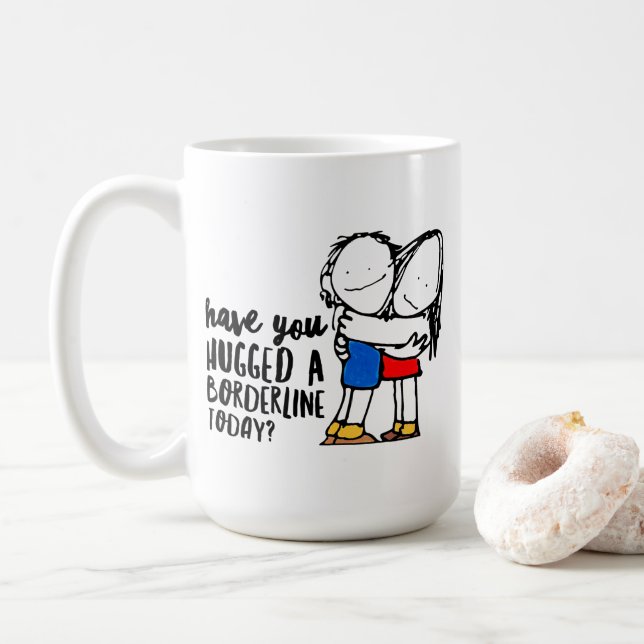 Taza De Café Concienciación de BPD| Abrazo de frontera| DBT (Con donut)