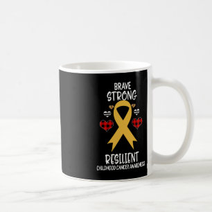 Taza De Café Concienciación frente al cáncer infantil fuerte y 
