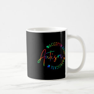 Taza De Café Concienciación sobre autismo aceptar a la defensor