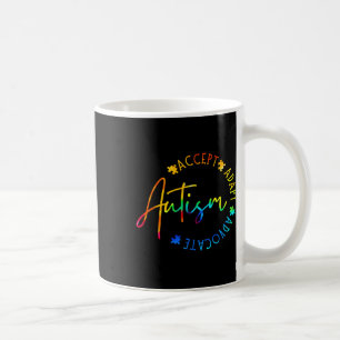 Taza De Café Concienciación sobre autismo aceptar a la defensor