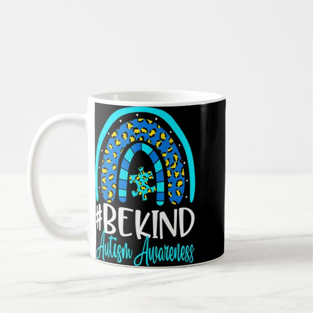 Taza De Café Concienciación sobre autismo de Be Kind Mujeres Ch (Izquierda)