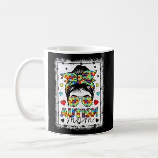 Taza De Café Concienciación sobre autismo Mamá vida desordenada