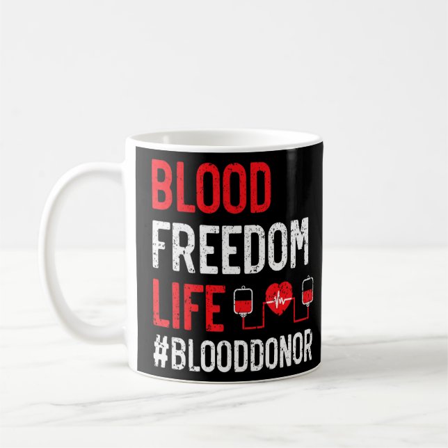 Taza De Café Concienciación sobre donación de sangre Donante de (Izquierda)