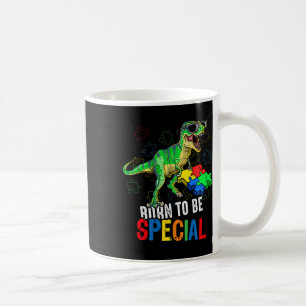 Taza De Café Concienciación sobre el autismo infantil Dino Niño