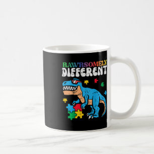 Taza De Café Concienciación sobre el autismo infantil Dino Rawr
