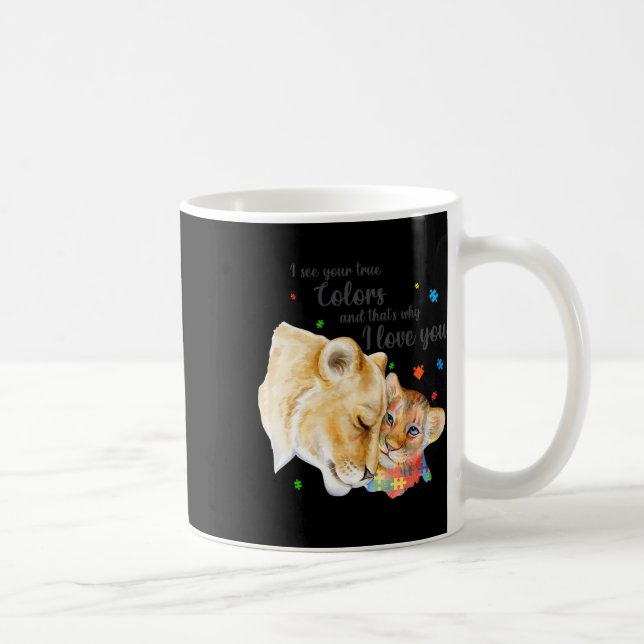 Taza De Café Concienciación sobre el autismo Mujeres Aceptación (Derecha)