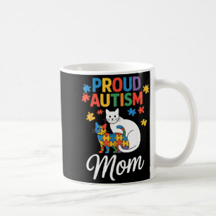 Taza De Café Concienciación sobre el autismo orgullosa mamá de 