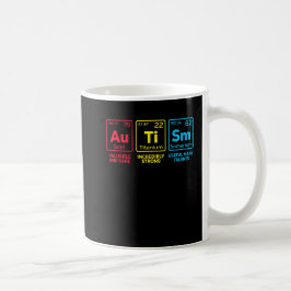 Taza De Café Concienciación sobre el autismo Tabla periódica de
