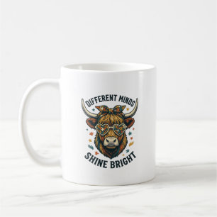 Taza De Café Concienciación sobre el Autismo Vaca Grabado Vinta