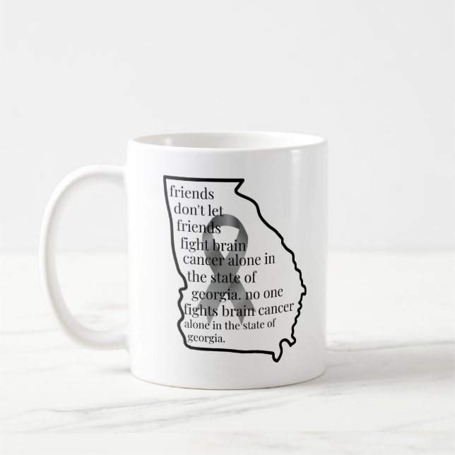 Taza De Café Concienciación sobre el cáncer cerebral en Georgia (Izquierda)