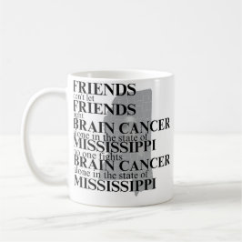 Taza De Café Concienciación sobre el cáncer cerebral en Mississ