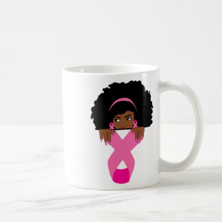 Taza De Café Concienciación sobre el cáncer de mama afroamerica